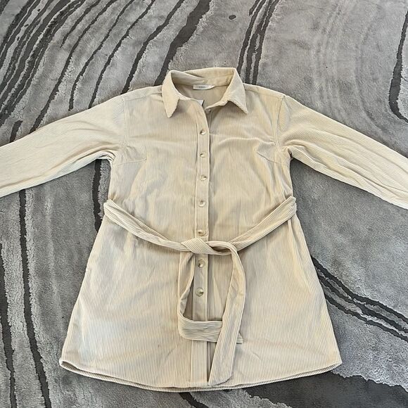Lush Corduroy Belted Button Down Shirtdress - Picture 7 of 11